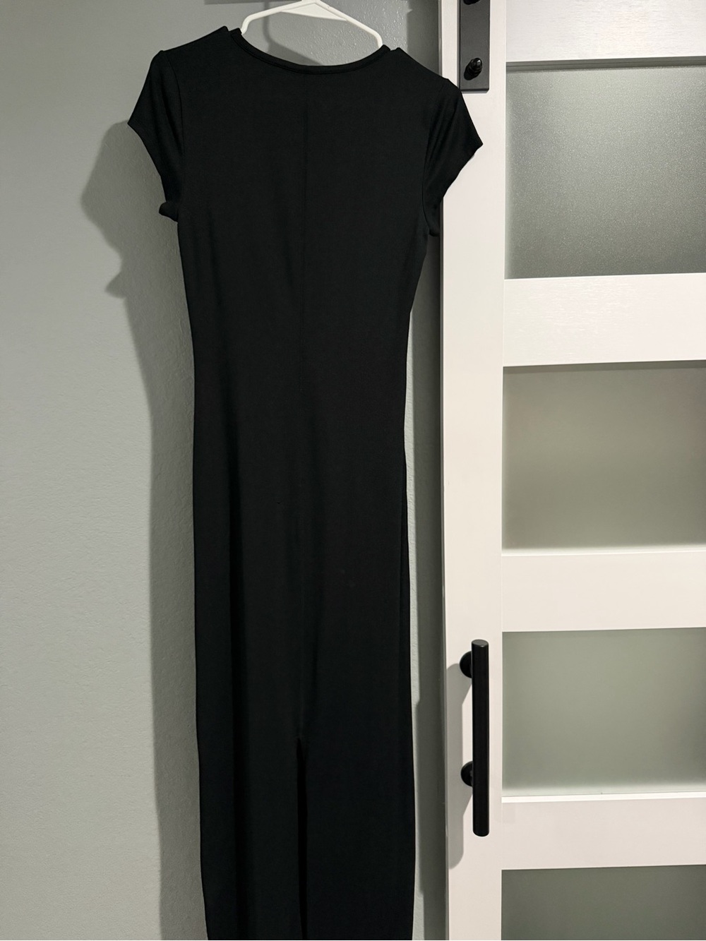 wild fable Black Maxi Dress with Short Sleeves